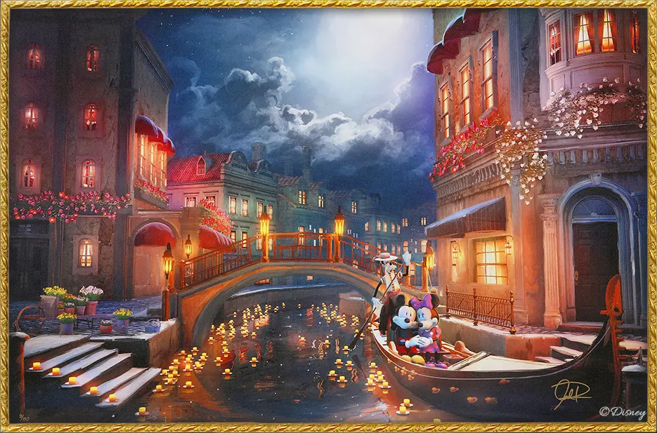 ディズニーアニメーションの絵画作品　タイトルは、A CANDLE LIGHT DREAM