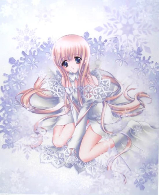 CARNELIANの絵画作品　タイトルは、雪の妖精