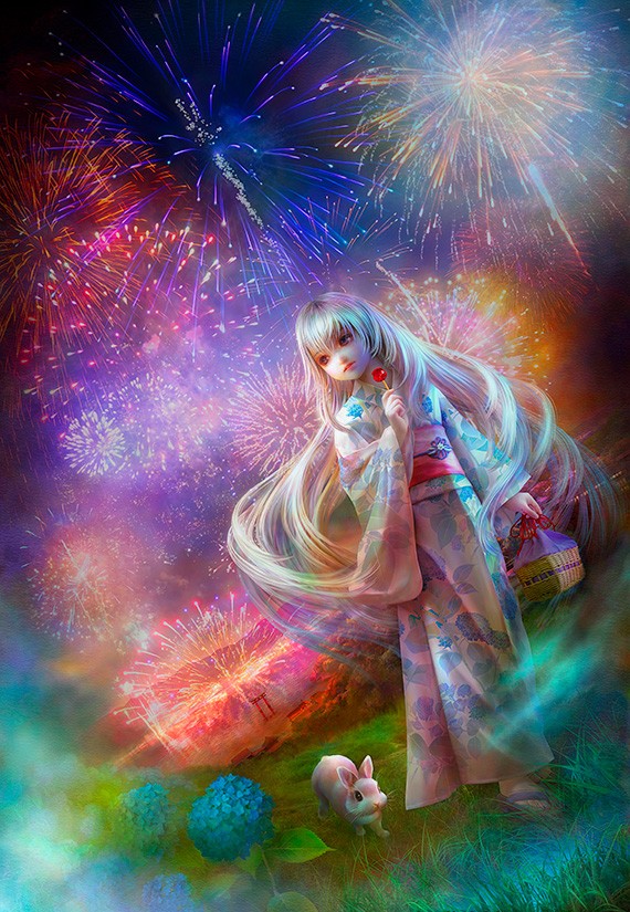 SHUの絵画作品　タイトルは、追想華（ついそうか）