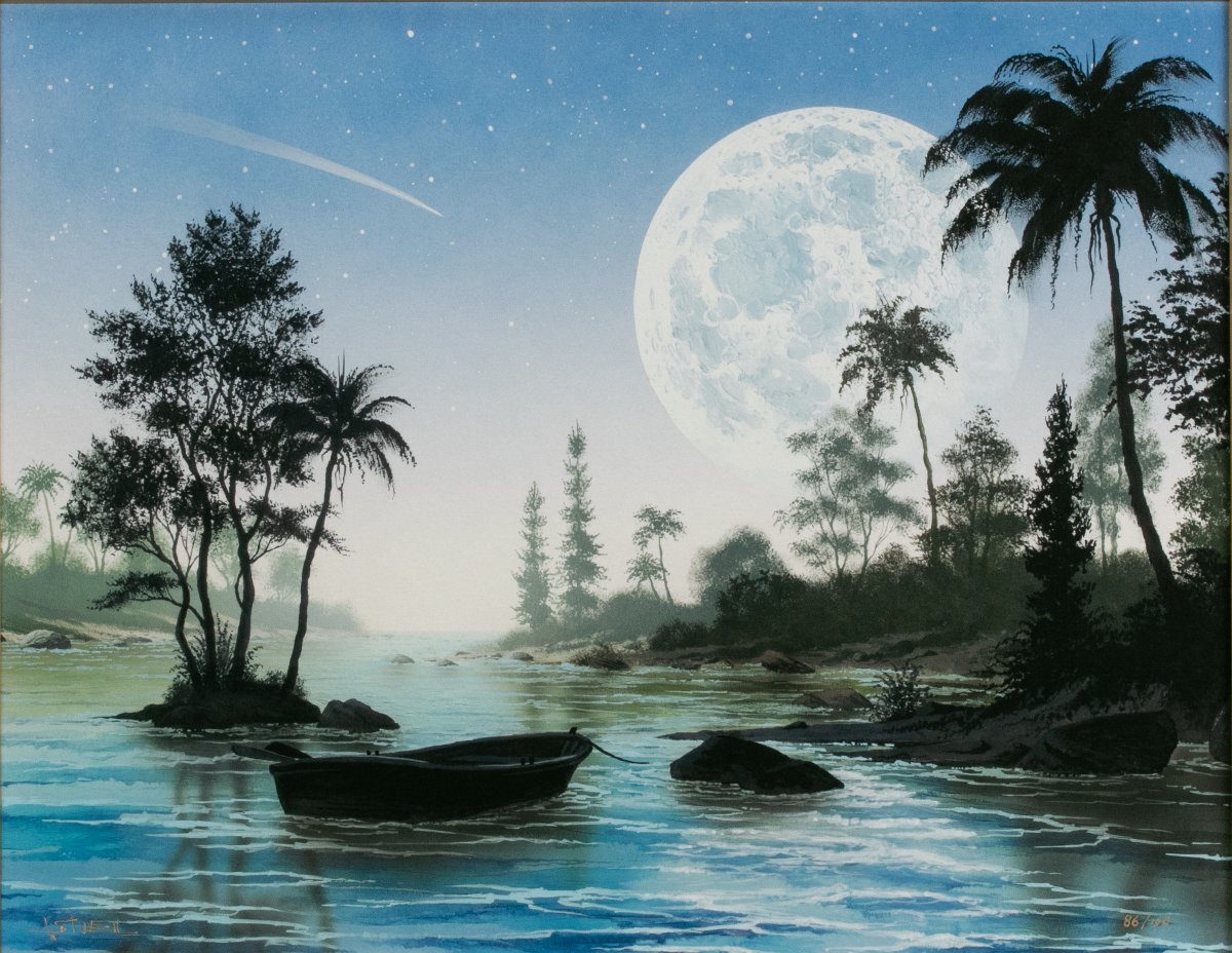 ケン・ショットウェルの絵画作品　タイトルは、ルナ・ラグーン