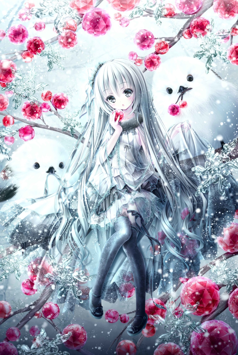 てぃんくるの絵画作品　タイトルは、SNOW FAIRY