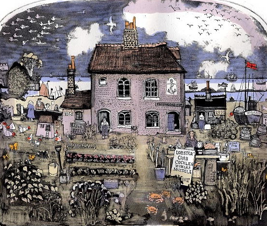 グラハム・クラークの絵画作品　タイトルは、ノーフォークの幸