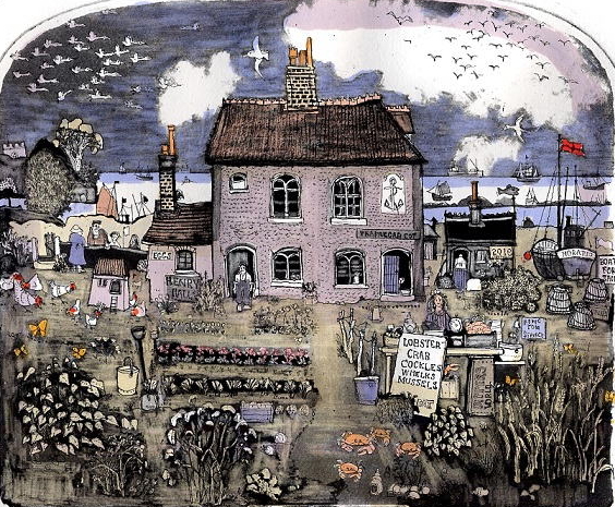 グラハム・クラークの絵画作品　タイトルは、ノーフォークの幸