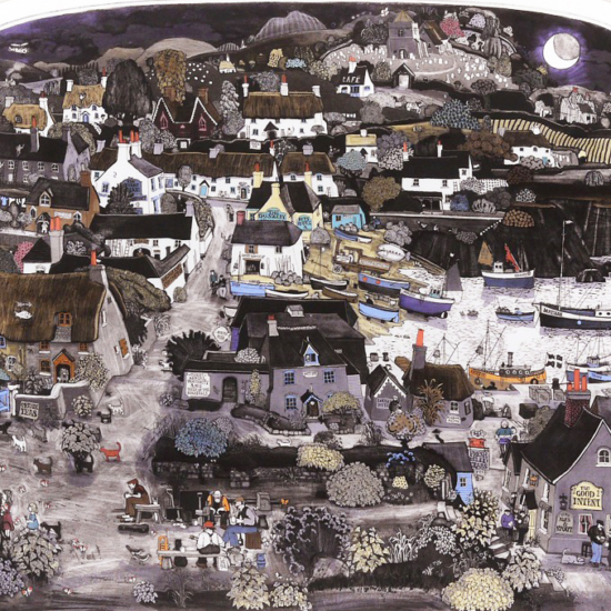 グラハム・クラークの絵画作品　タイトルは、Uncle Sid and the limpet racers