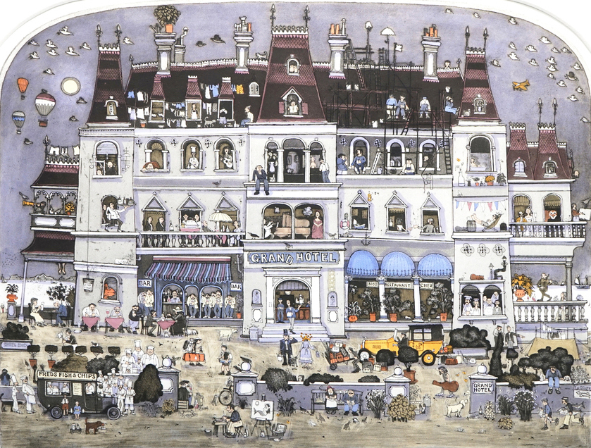 グラハム・クラークの絵画作品　タイトルは、グランドホテル