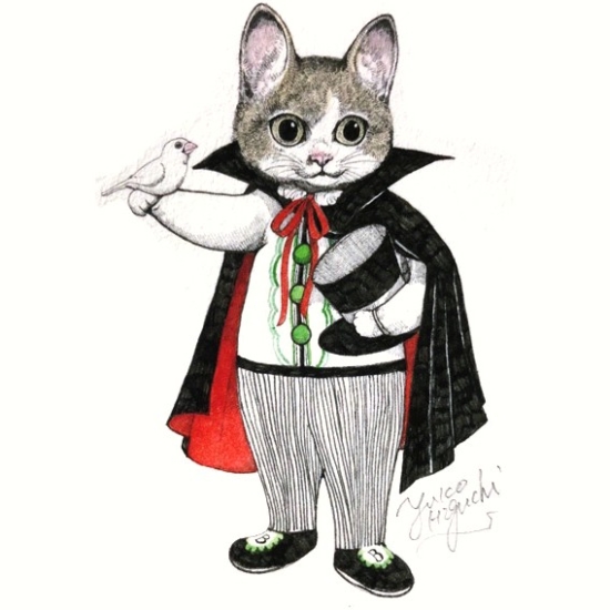 ヒグチユウコの絵画作品　タイトルは、Circus・マジシャン