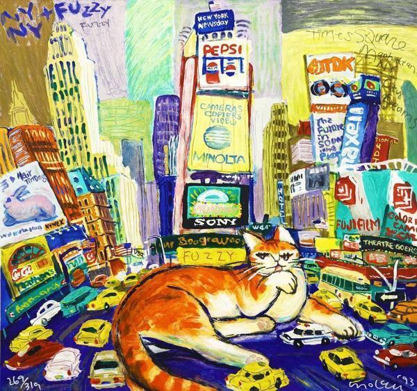 マイケル・ルーの絵画作品　タイトルは、「NY NY FUZZY」