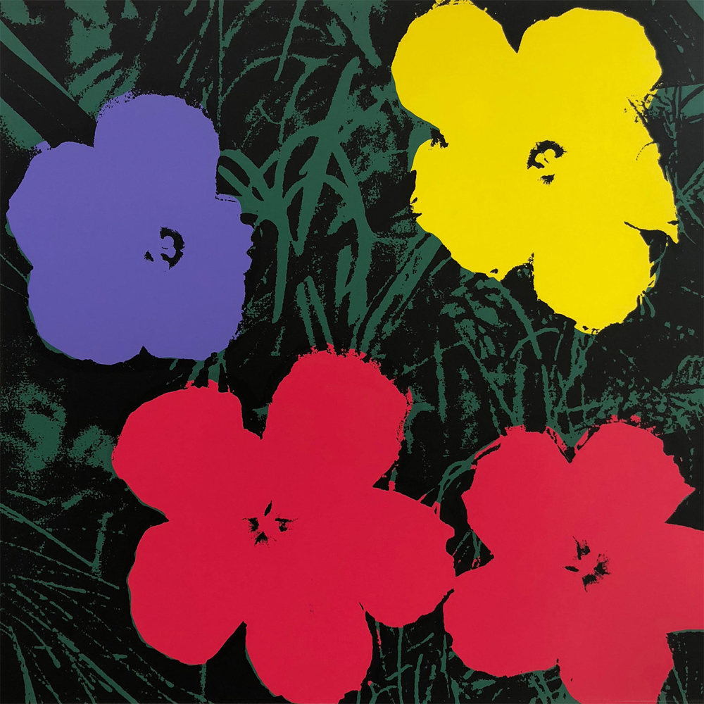 アンディ・ウォーホルの絵画作品　タイトルは、花 Flower (サンデー・B・モーニング版)