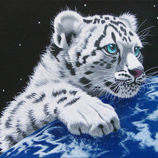 シム・シメールの絵画作品　タイトルは、アース・ハグearth_hug