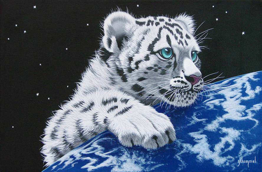 シム・シメールの絵画作品　タイトルは、アース・ハグearth_hug