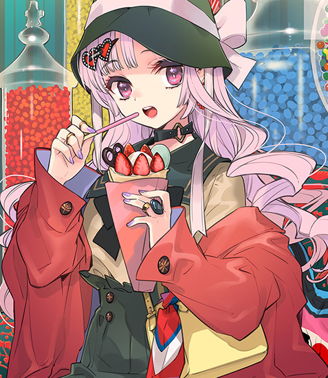 いとうのいぢの絵画作品　タイトルは、「いとうのいぢ展 ぜんぶ！」88グラフ4（原宿会場 描き下ろし）: いとうのいぢ