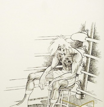 ちばてつやの絵画作品　タイトルは、あしたのジョー〜まっ白な灰に・・・。〜