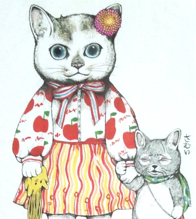ヒグチユウコの絵画作品　タイトルは、さむくなんかないわ