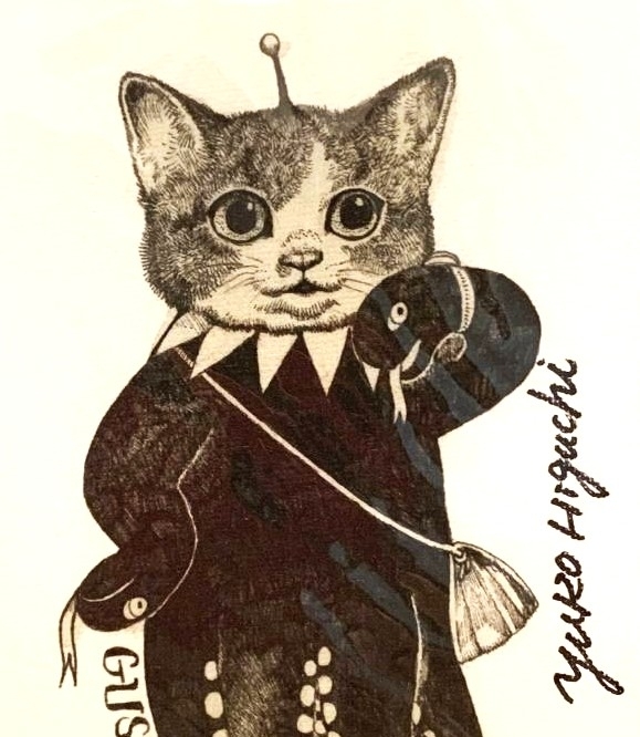ヒグチユウコの絵画作品　タイトルは、まちあわせ GUSTAVEくん