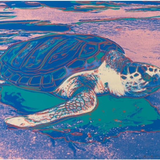 アンディ・ウォーホルの絵画作品　タイトルは、カメ