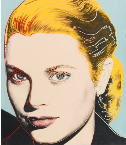 アンディ・ウォーホルの絵画作品　タイトルは、グレース・ケリー