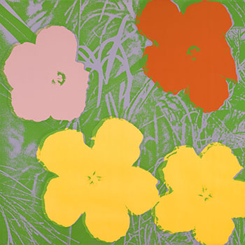 アンディ・ウォーホルの絵画作品　タイトルは、花