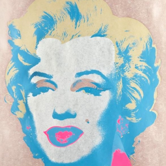 アンディ・ウォーホルの絵画作品　タイトルは、マリリン・モンロー