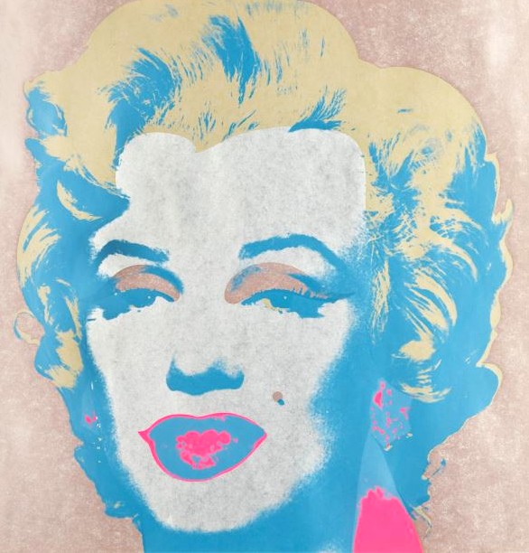 アンディ・ウォーホルの絵画作品　タイトルは、マリリン・モンロー
