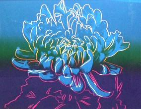 アンディ・ウォーホルの絵画作品　タイトルは、菊１