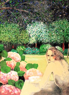 ジャン・ピエール・カシニョールの絵画作品　タイトルは、大きなアジサイ　Big hydrangea