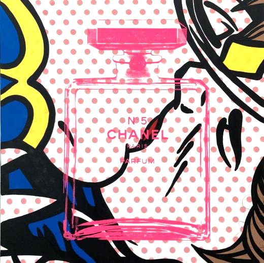シェーン・ボーデンの絵画作品　タイトルは、シャネル CHANEL N°5 リキテンシュタイン