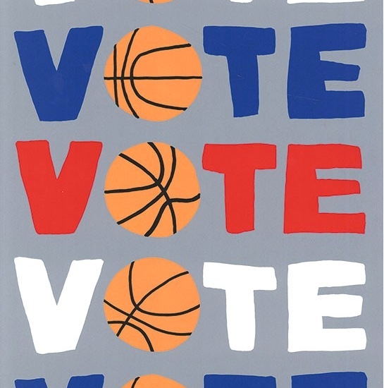 ジョナス・ウッドの絵画作品　タイトルは、VOTE