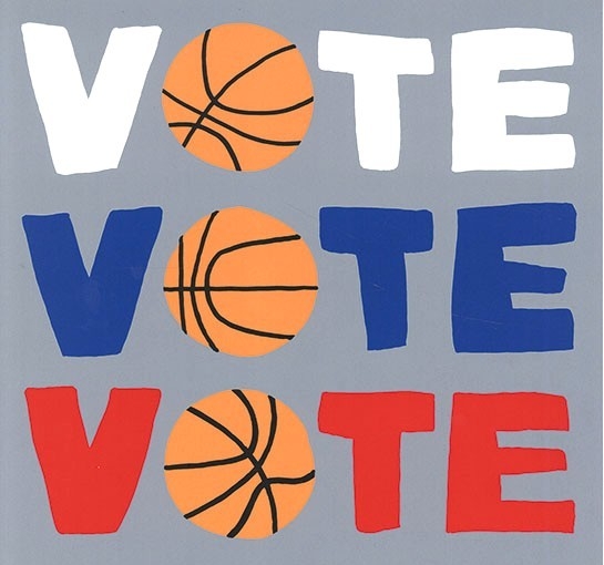 ジョナス・ウッドの絵画作品　タイトルは、VOTE