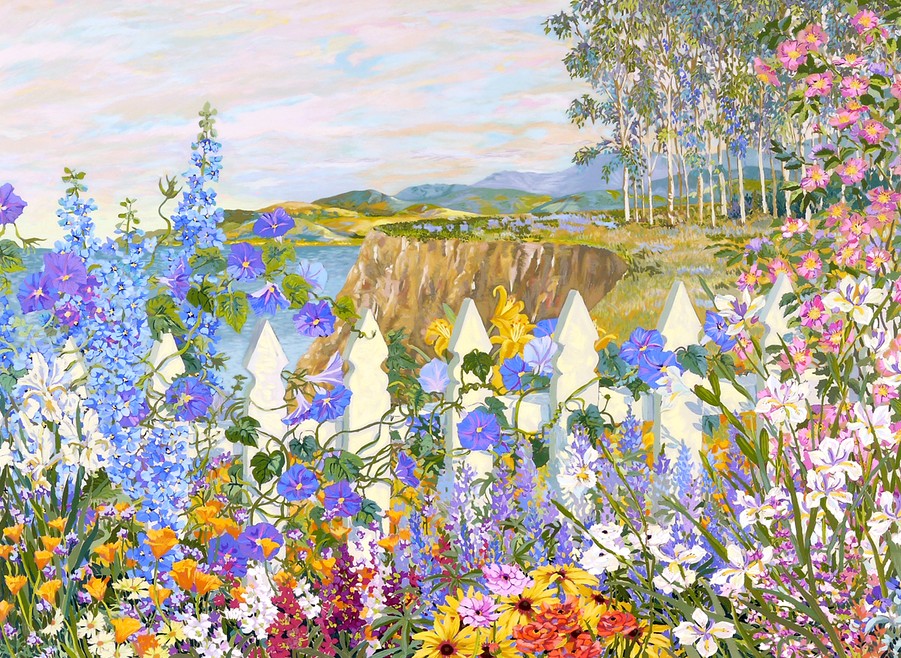 ジョン・ポーウェルの絵画作品　タイトルは、 FIELD OF LUPIN