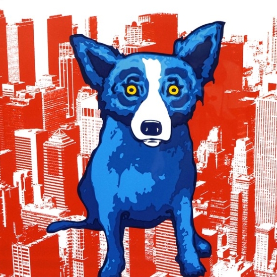ジョージ・ロドリーゲの絵画作品　タイトルは、 BIG APPLE BLUES 1995