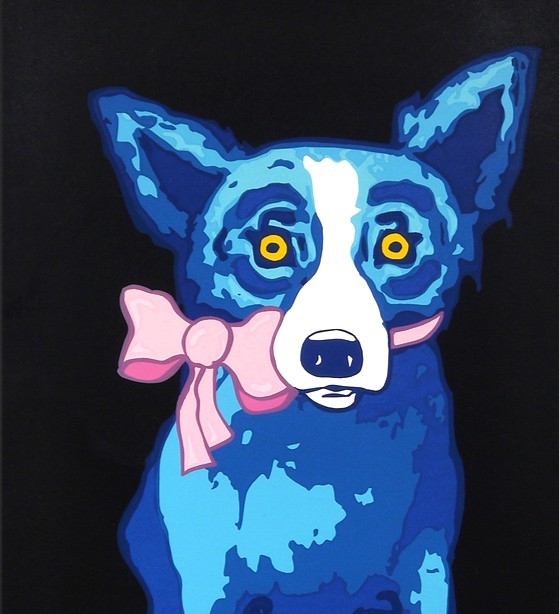 ジョージ・ロドリーゲの絵画作品　タイトルは、Sweetie Pie - Black 1997