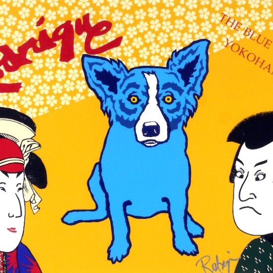 ジョージ・ロドリーゲの絵画作品　タイトルは、Yokohama Blues 1993