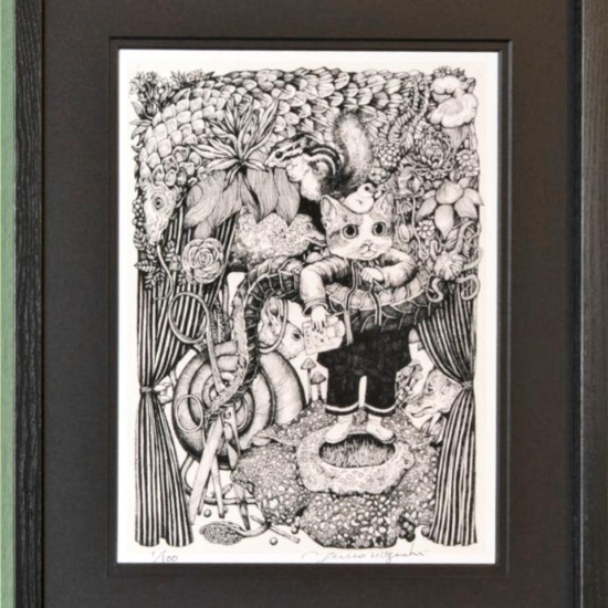 ヒグチユウコの絵画作品　タイトルは、ボリスとラフレシア