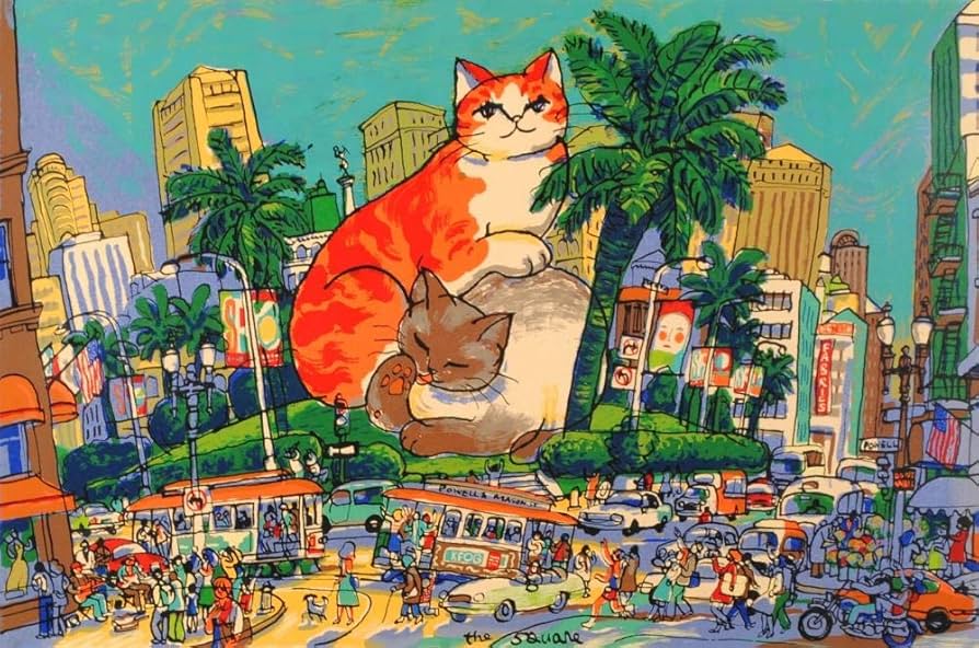 マイケル・ルーの絵画作品　タイトルは、ユニオンスクエア