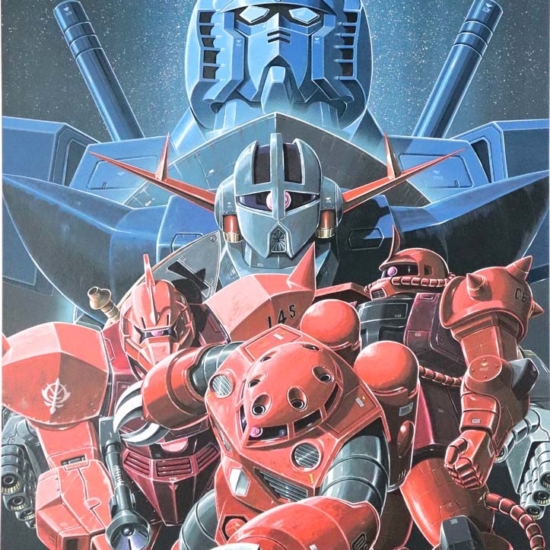 大河原邦男の絵画作品　タイトルは、機動戦士ガンダム　～赤い彗星～