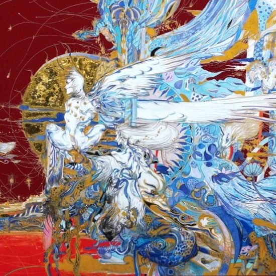 天野喜孝の絵画作品　タイトルは、飛天Ⅴ