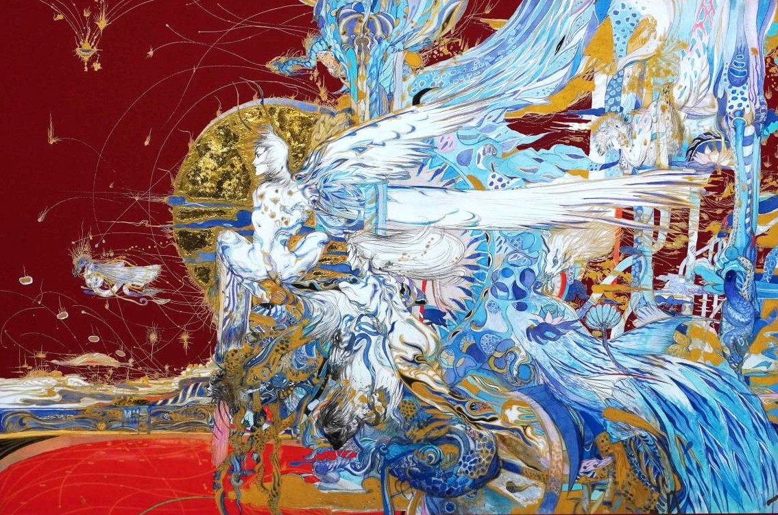 天野喜孝の絵画作品　タイトルは、飛天Ⅴ