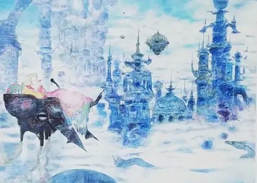 天野喜孝の絵画作品　タイトルは、エチュード