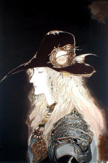 天野喜孝の絵画作品　タイトルは、肖像