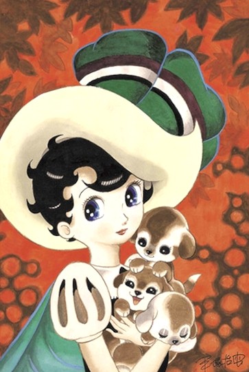 手塚治虫の絵画作品　タイトルは、サファイアと子犬