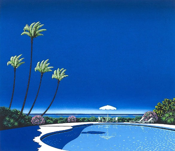 永井博(の絵画作品　タイトルは、Time goes by ...
