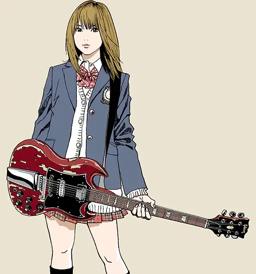 江口寿史の作品　タイトルはGibson SG