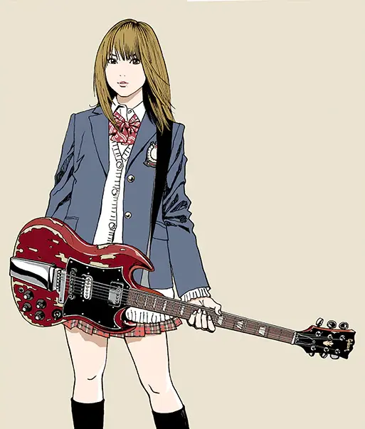 江口寿史の作品　タイトルはGibson SG
