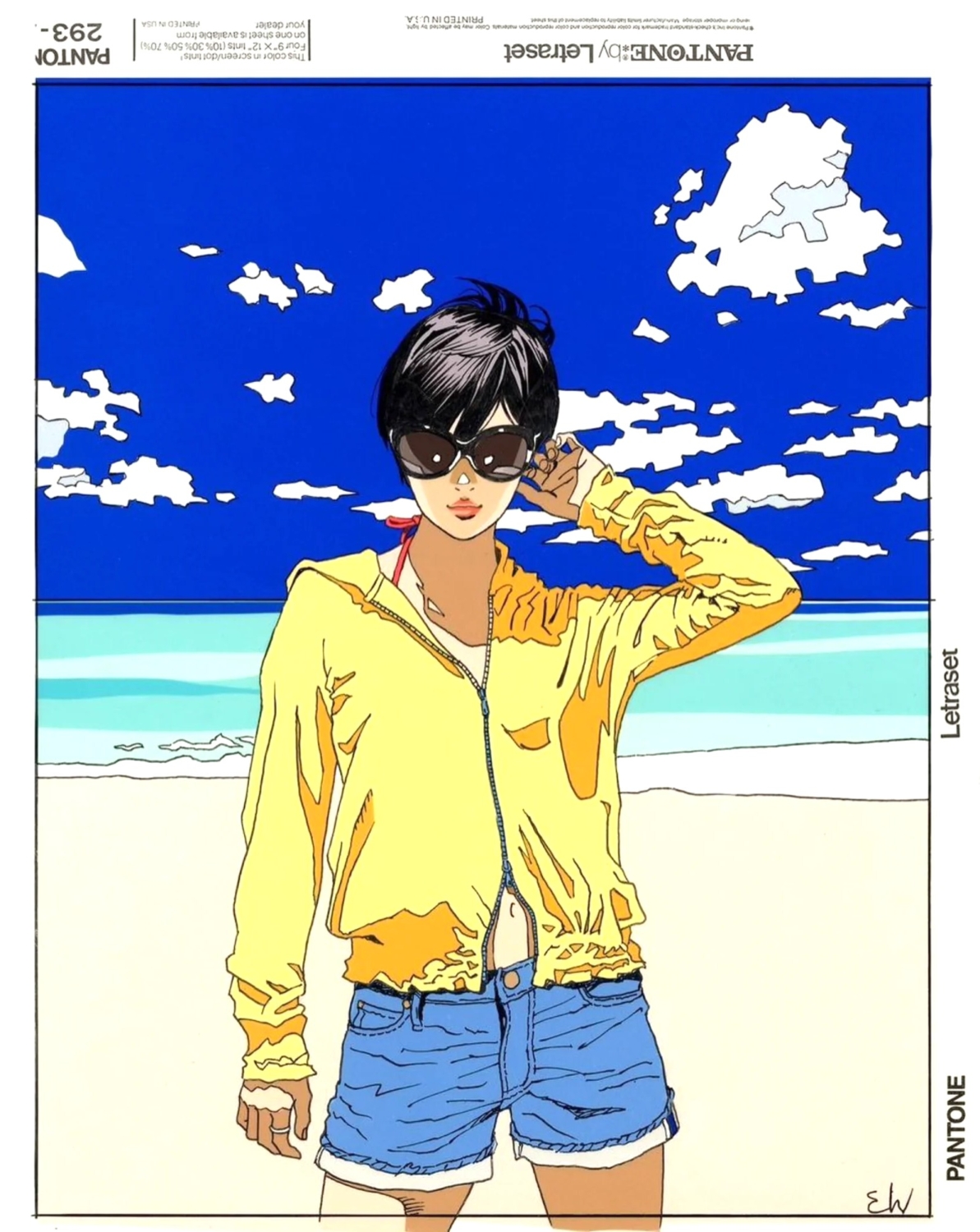 江口寿史の作品　タイトルはPANTONE 2024