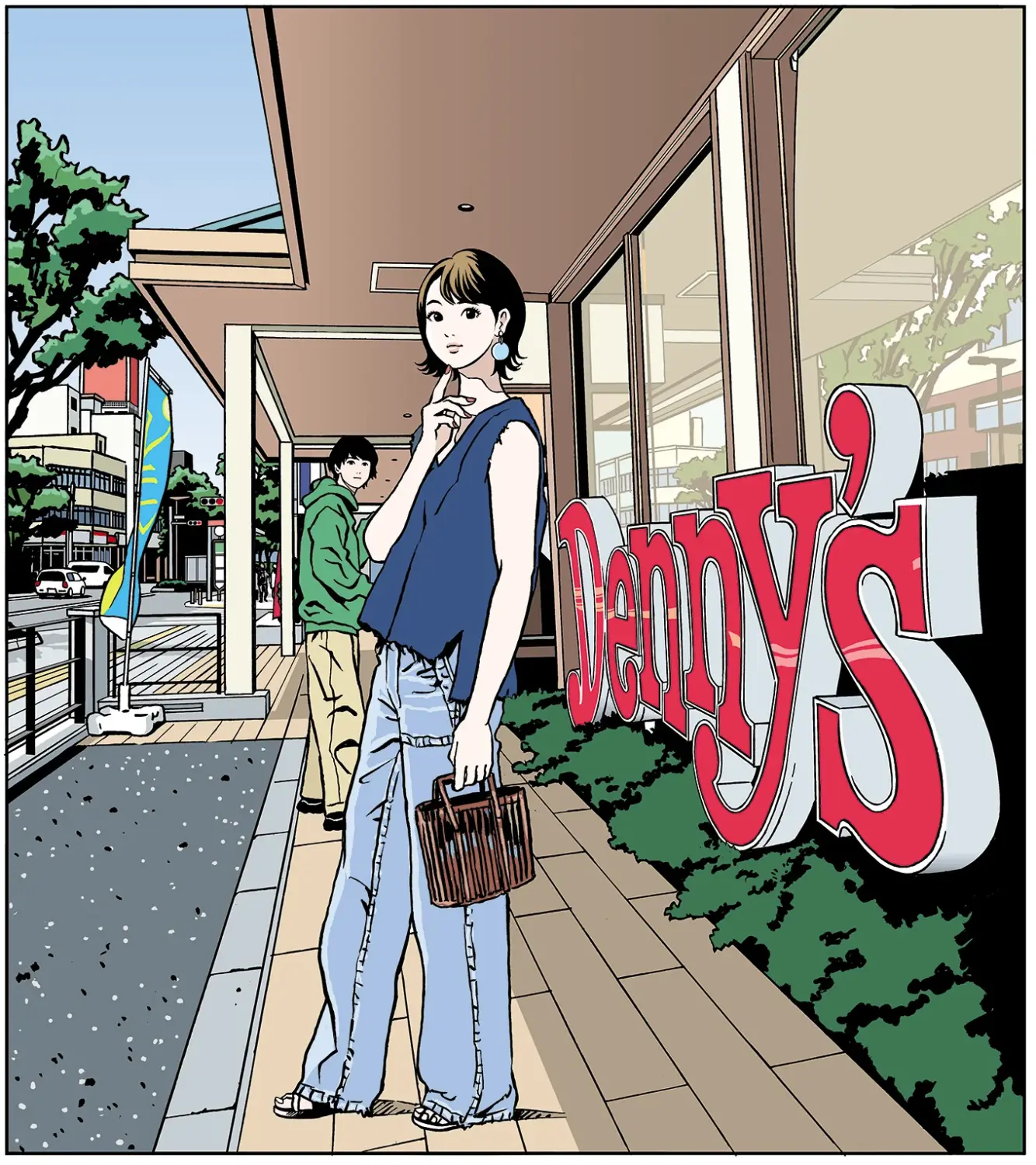 江口寿史の作品　タイトルはDenny's