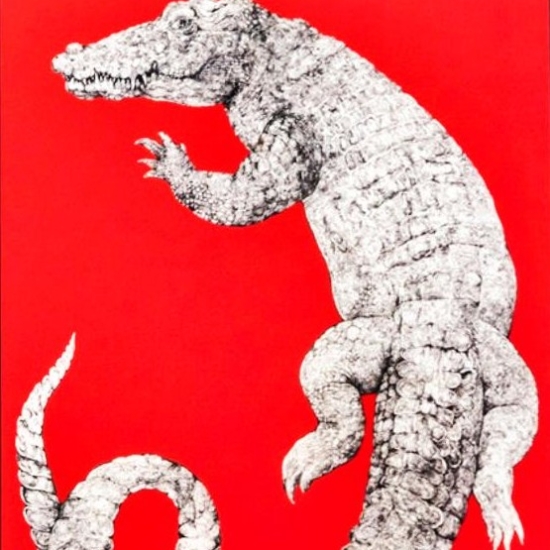 ヒグチユウコの絵画作品　タイトルは、鰐